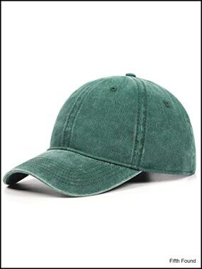 Washed Denim Dad Hat for Big Heads, Adjustable Soft Crown, Cotton Baseball Cap